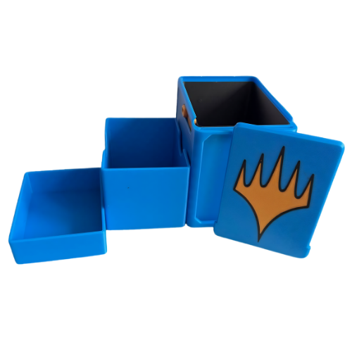 Deck Box для Magic: The Gathering &mdash; 3D-печатный бокс для карт (синий с логотипом) Deck Box фото